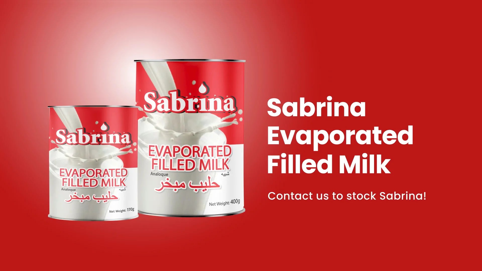 حليب سابرينا المبخر المحشو (400 غرام)