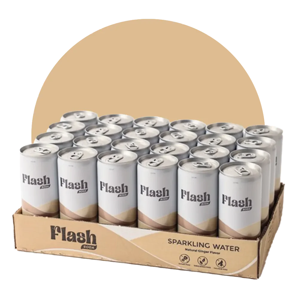 مياه فلاش صودا الغازية - بنكهة الزنجبيل (250 مل)
