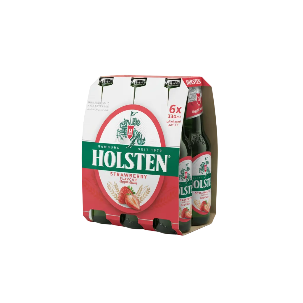 Holsten NA Strawberry Malt Beverage Bottles (6 x 330ml)