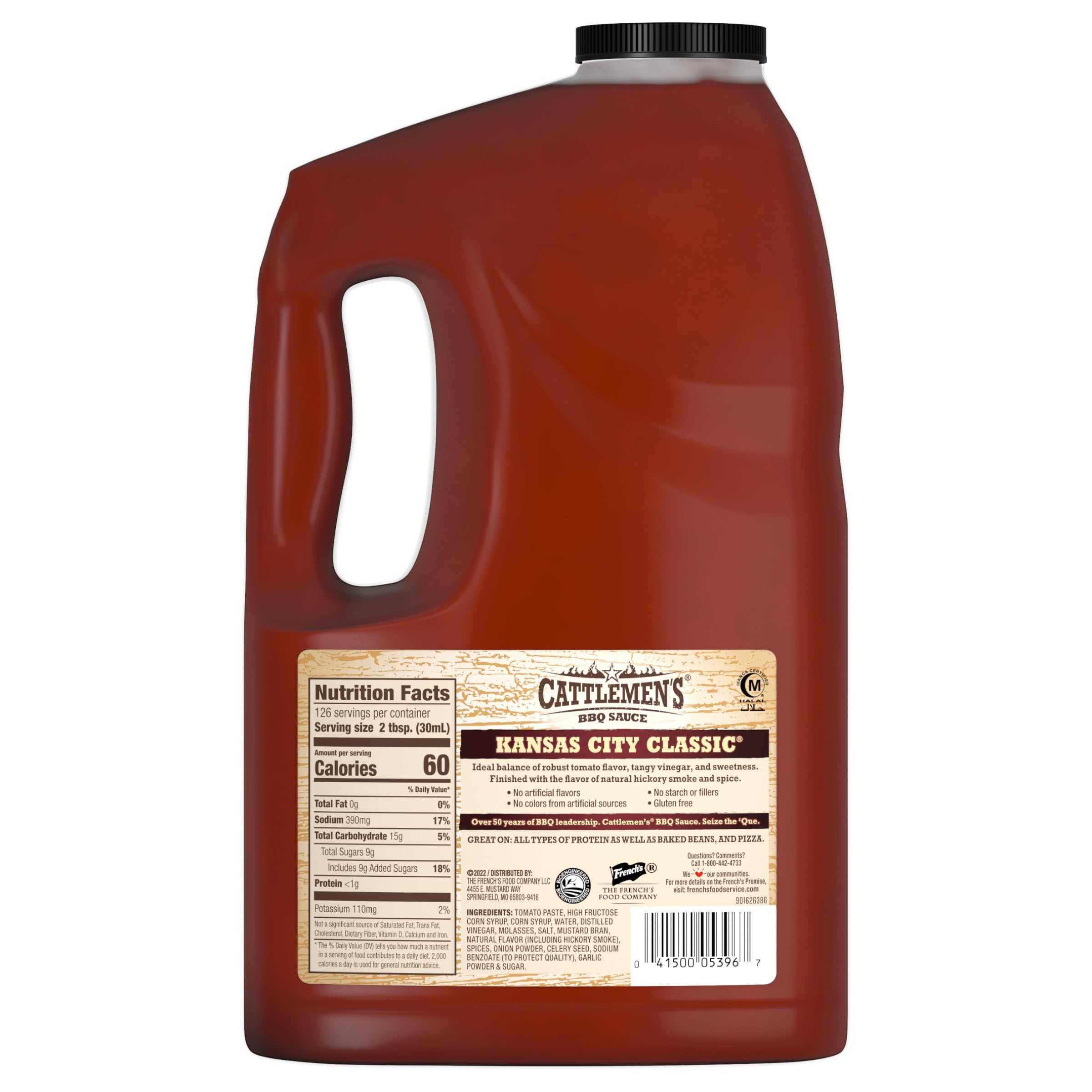 Cattlemen's Kansas City Classic BBQ Sauce (1 Gallon / 3.78L)