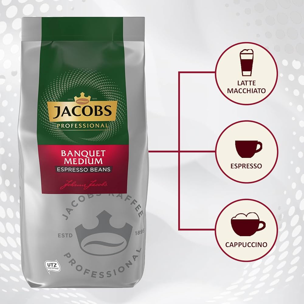 Jacobs Banquet Medium Crema Espresso Beans (1kg)