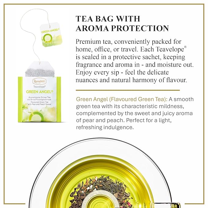 شاي رونفيلدت جرين أنجل العضوي مع الكمثرى (25 كيسًا)