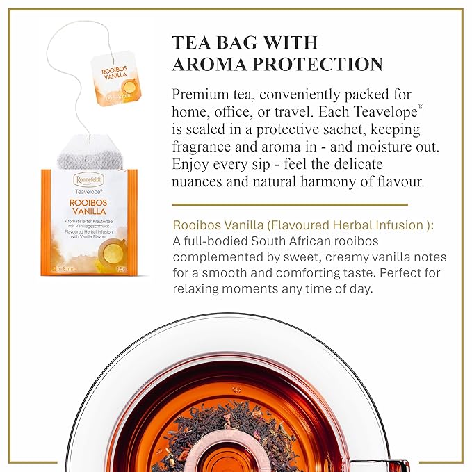 Ronnefeldt Teavelope Rooibos Vanilla Herbal Tea (25 bags)