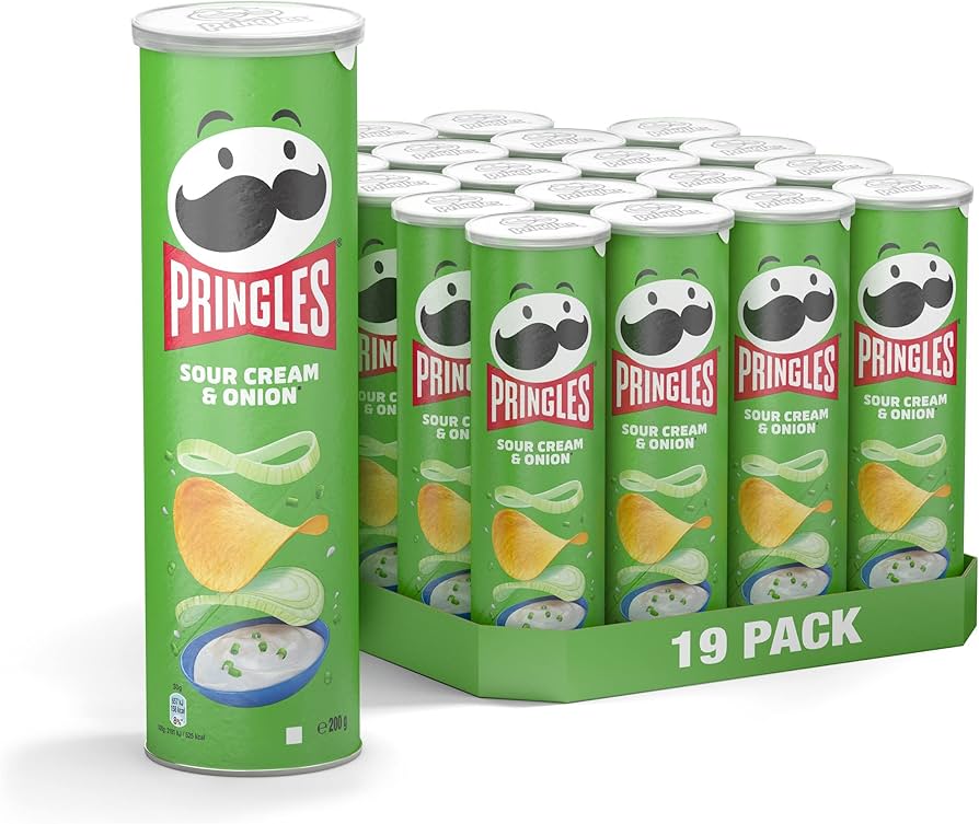 برينجلز بنكهة الكريمة الحامضة والبصل (200 غرام)