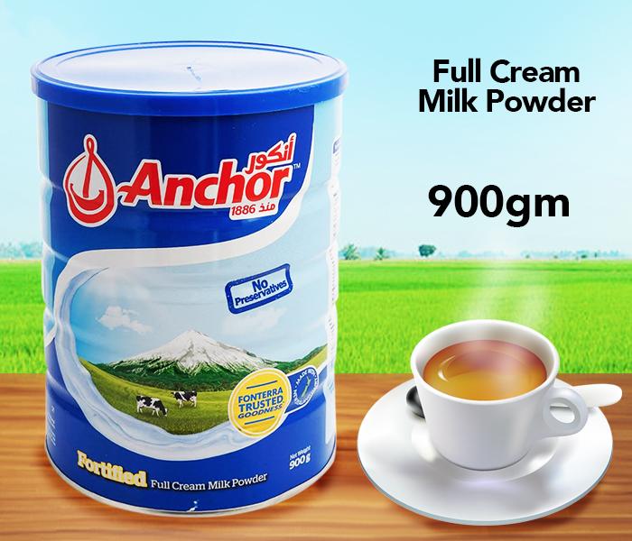 Anchor Full Cream Milk Powder (900g Tin)