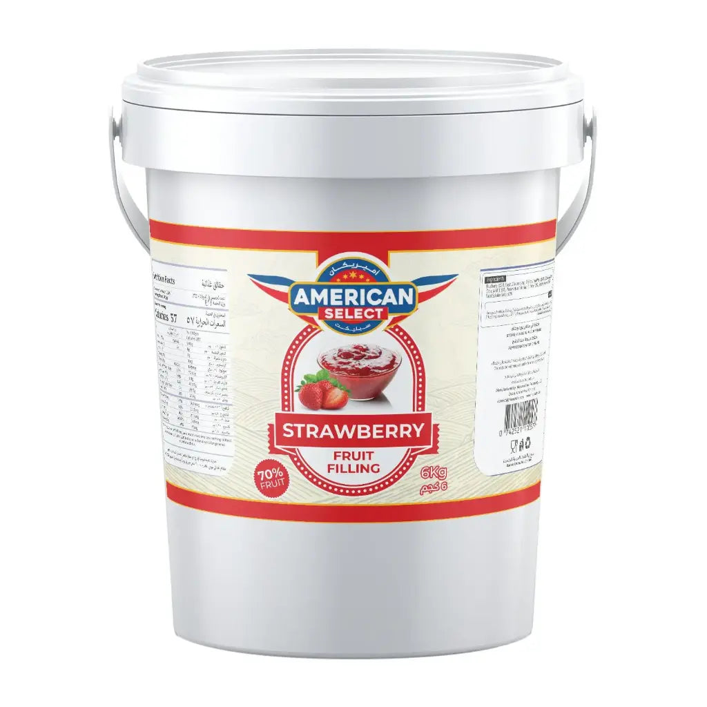 American Select Strawberry Fruit Filling Jar - 6 Kg