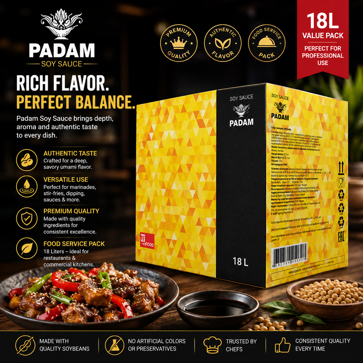 PADAM Soy Sauce (18L)