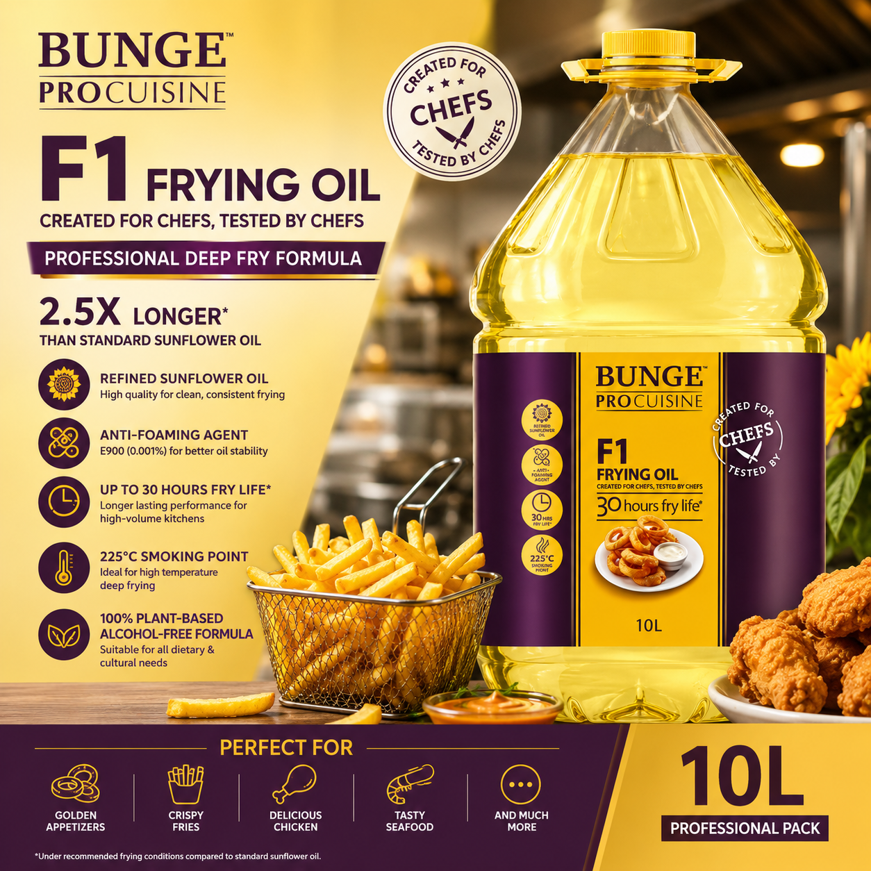 Bunge Pro Cuisine F1 Deep Fry Oil (10L)