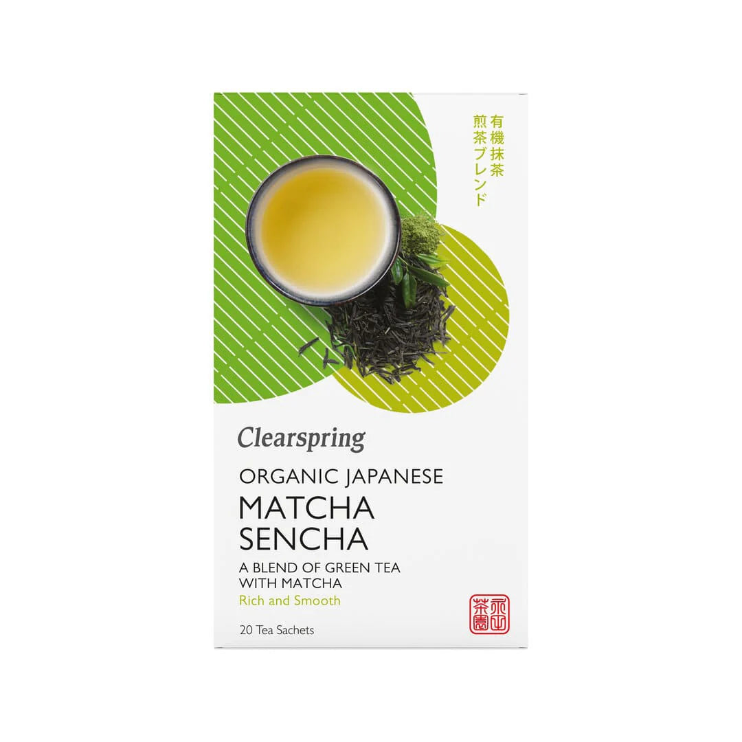 Clearspring Organic Japanese Matcha Sencha (20 Tea Sachets – 36g)