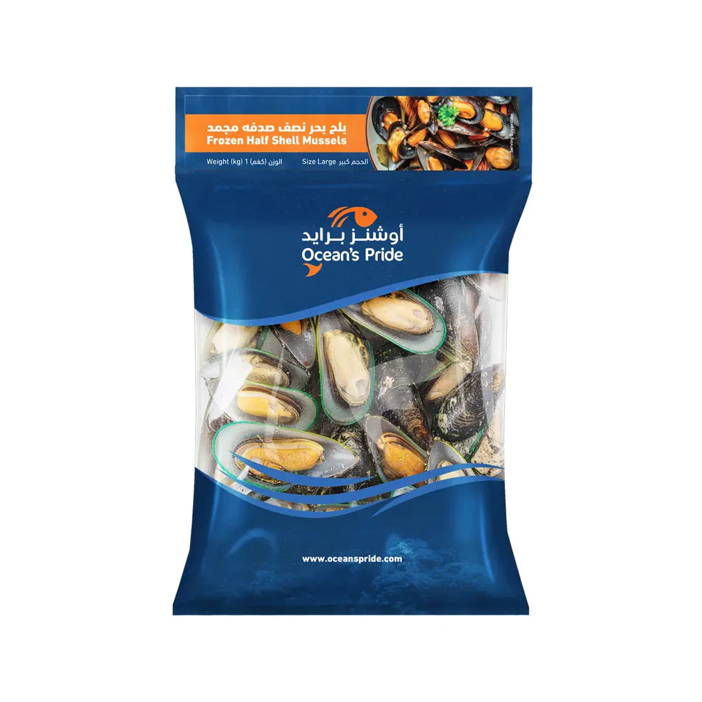 Ocean’s Pride Half Shell Large Mussels (1kg)