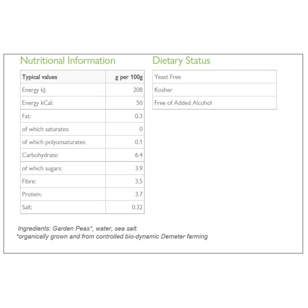 Clearspring Organic Bio Kitchen Garden Peas (350g)