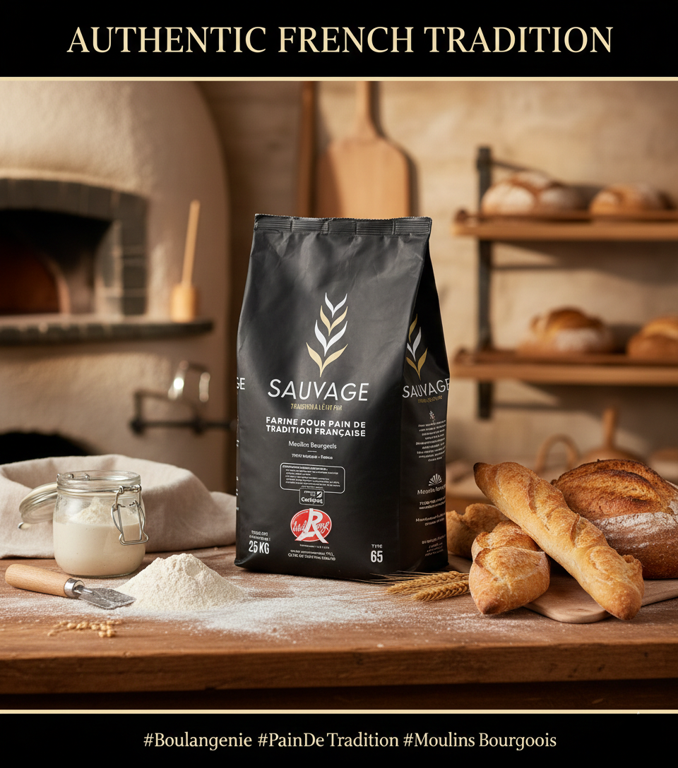 Moulins Bourgeois Wheat Flour T65 Tradition “La Sauvage” (25kg)