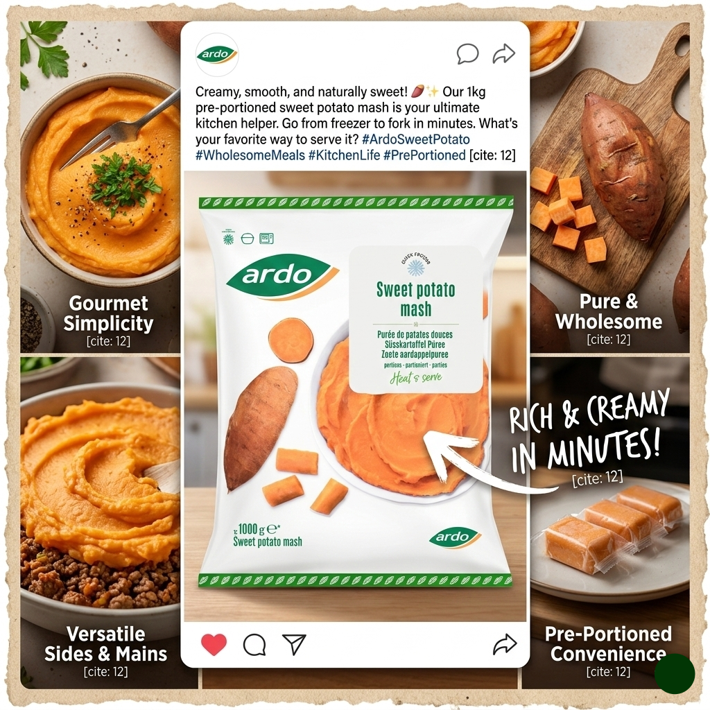 Ardo Sweet Potato Mash Portions (1kg)