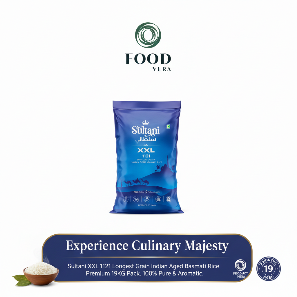 أرز سلطاني هندي بسمتي XXL 1121 حبة طويلة معتقة (19 كجم)