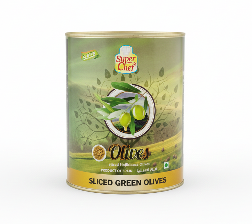 Superchef Green Sliced Olives (3kg)