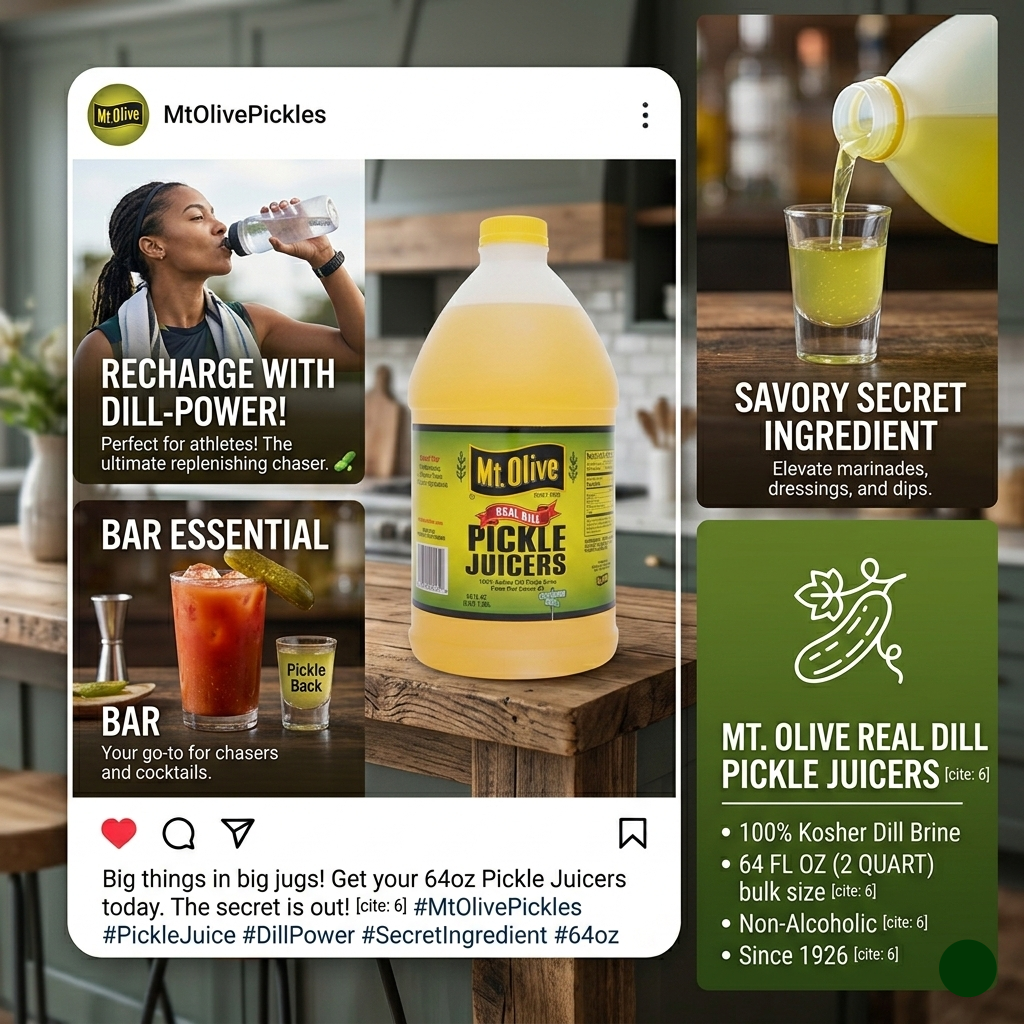 عصارات مخلل ماونت أوليف (1.89 لتر / 64 أونصة سائلة)