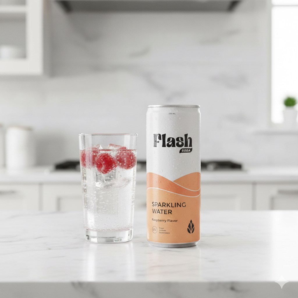 مياه فلاش صودا الغازية - بنكهة التوت (250 مل)