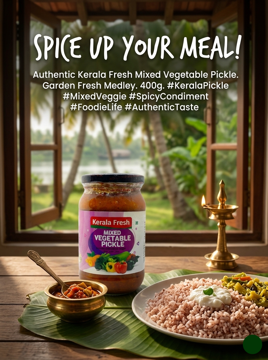 Kerala Fresh Mixed Vegetable Pickle (400g)