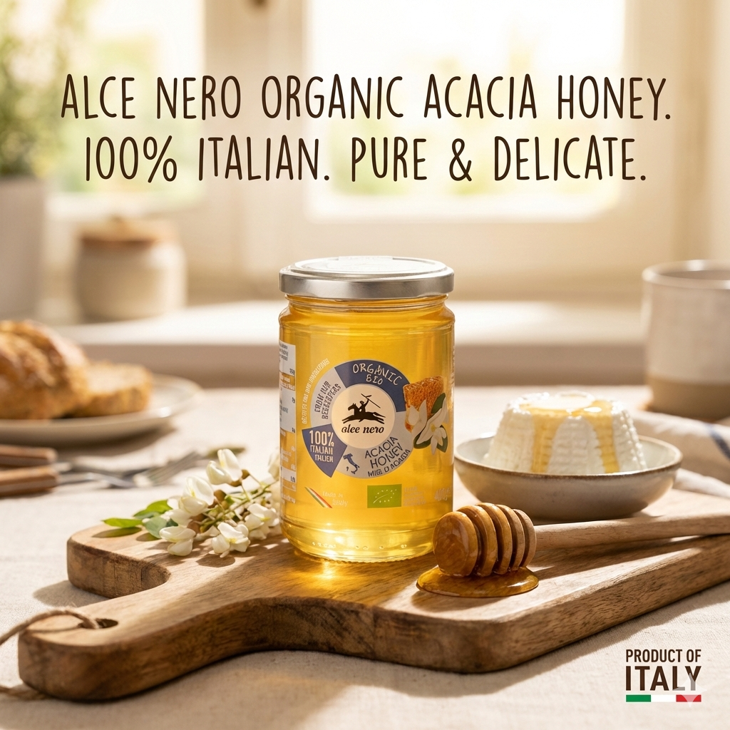 مرطبان زجاجي من عسل الأكاسيا العضوي من ألسي نيرو (400 غرام) 