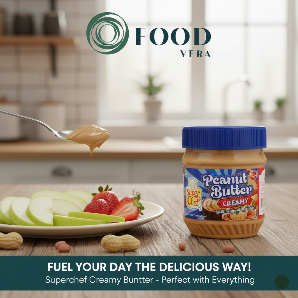 زبدة الفول السوداني الكريمية من سوبر شيف (340 جم)