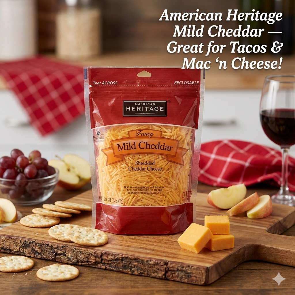 American Heritage Mild Cheddar Cheese (227g)