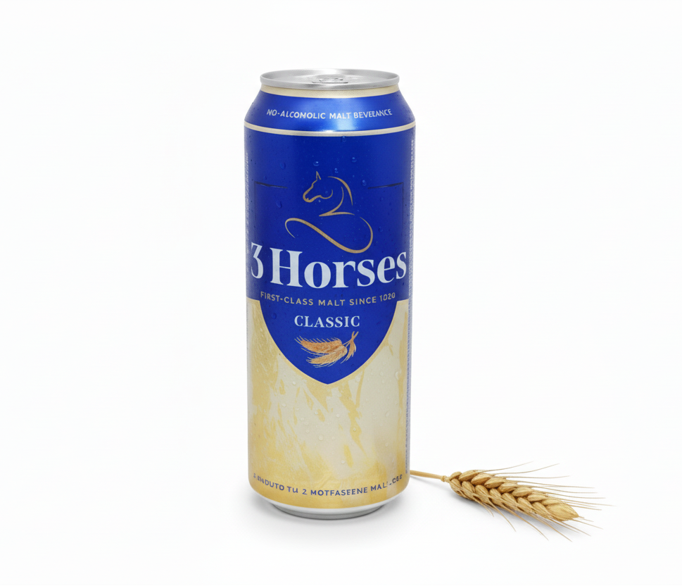 3 Horses Classic Malt Beverage (500ml Can)