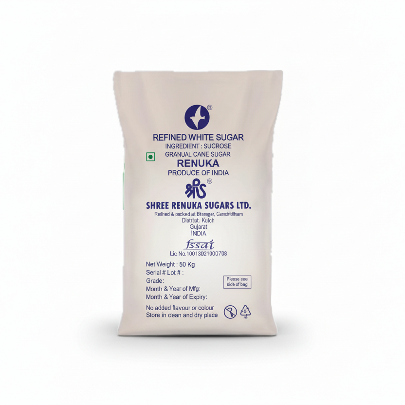 Renuka Refined White Sugar (50 Kg)
