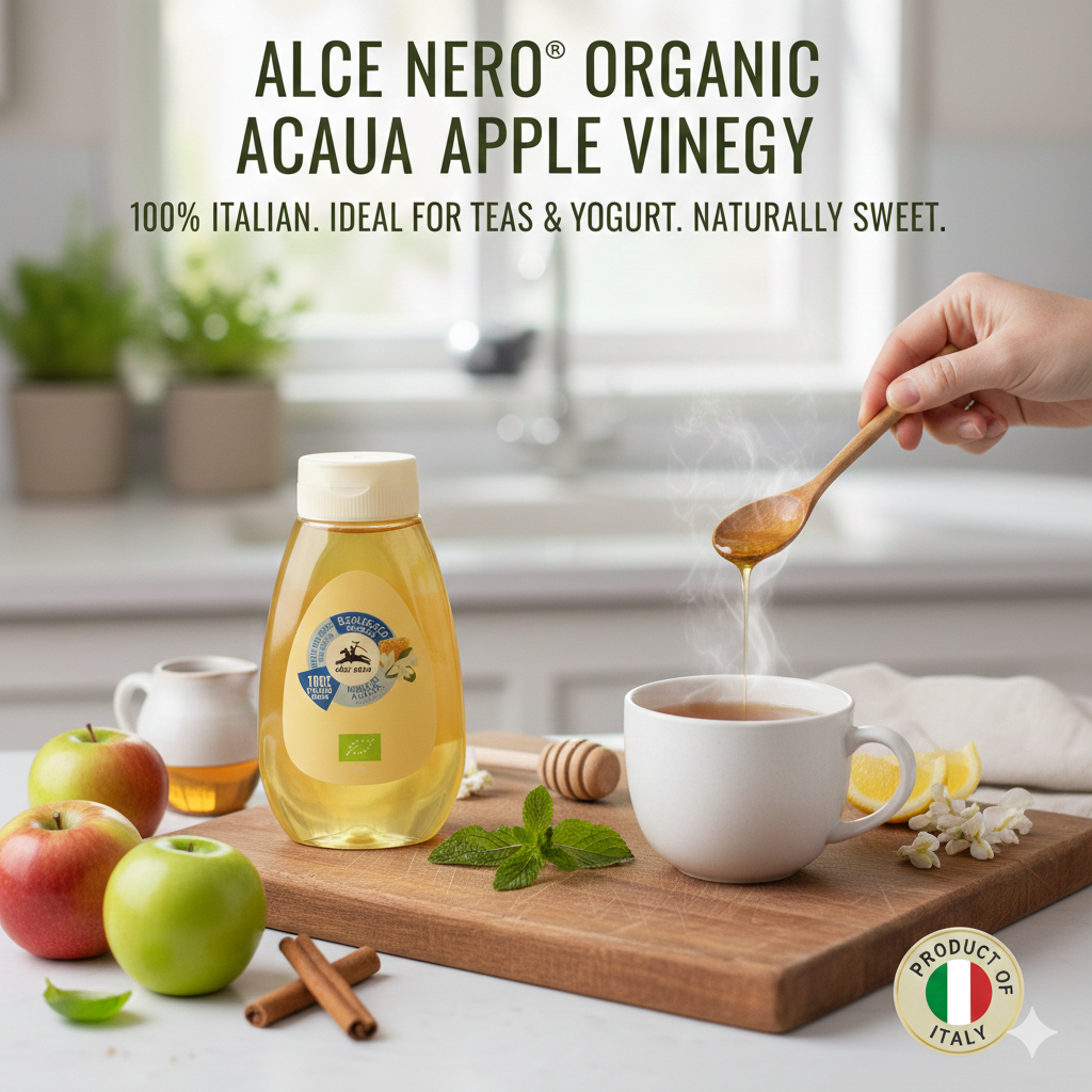 زجاجة ضغط من عسل الأكاسيا العضوي من ألسي نيرو (250 غرام)