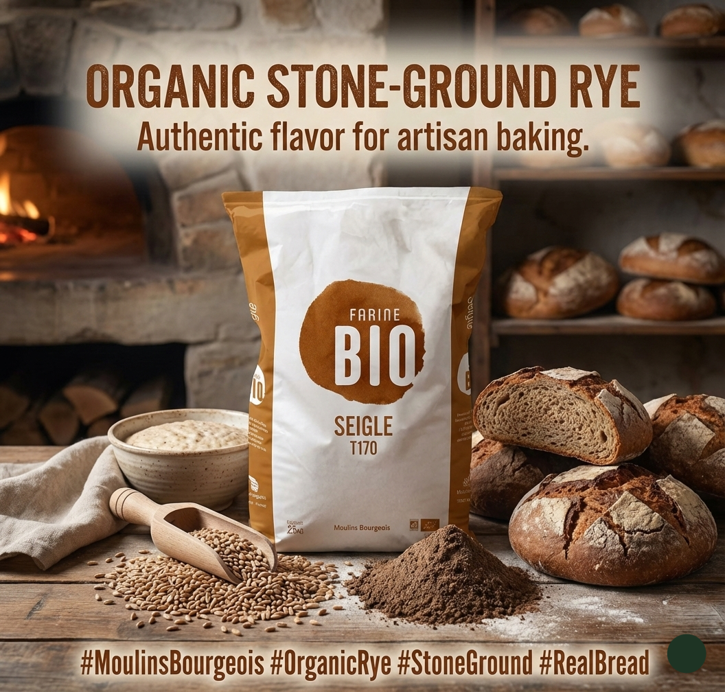 Moulins Bourgeois Organic Rye Flour T170 Stone Ground (25kg)