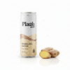 Can of Flash sparkling water with ginger flavor on a white background