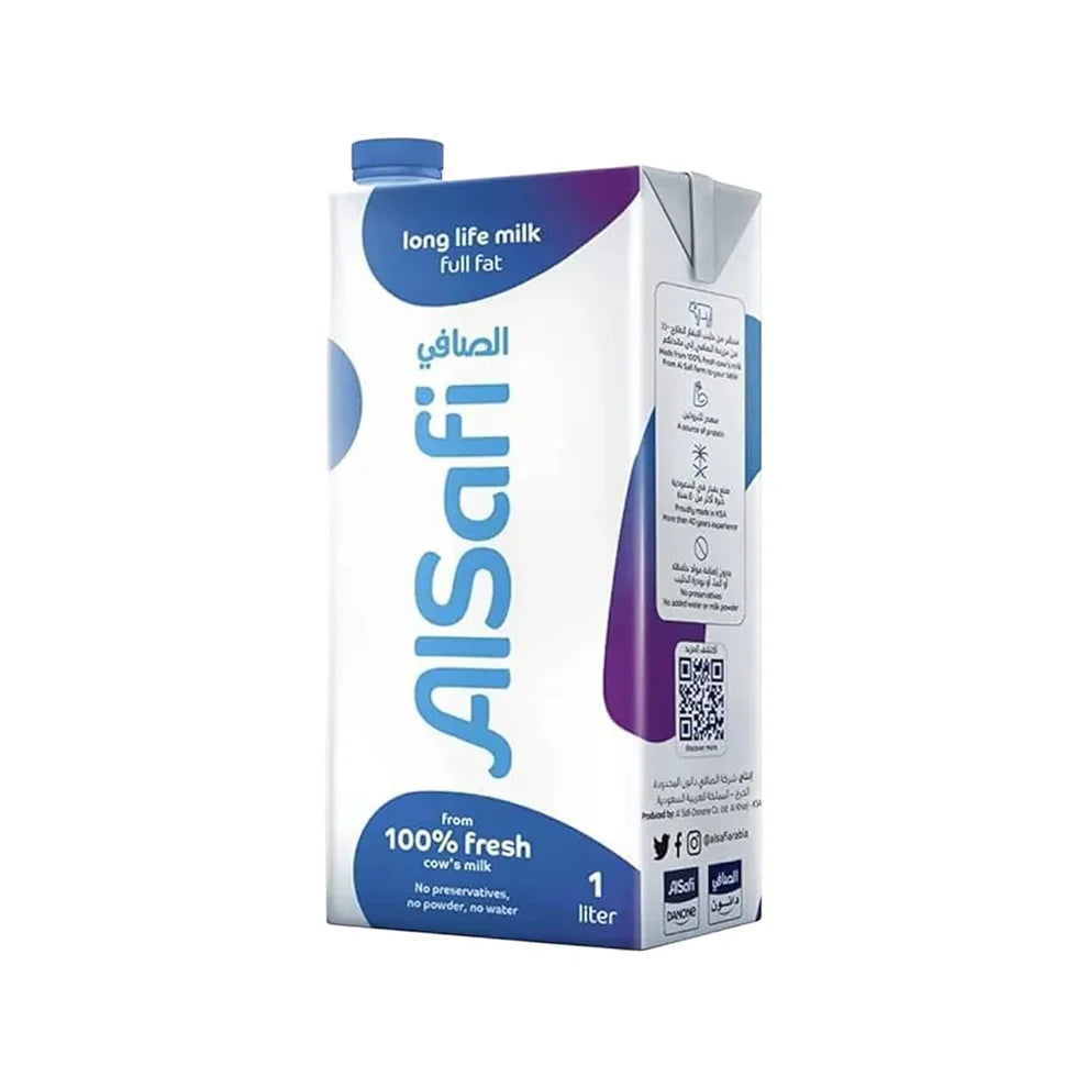 حليب الصافي طويل الأجل كامل الدسم (1 لتر) / (4 لتر × 1) 