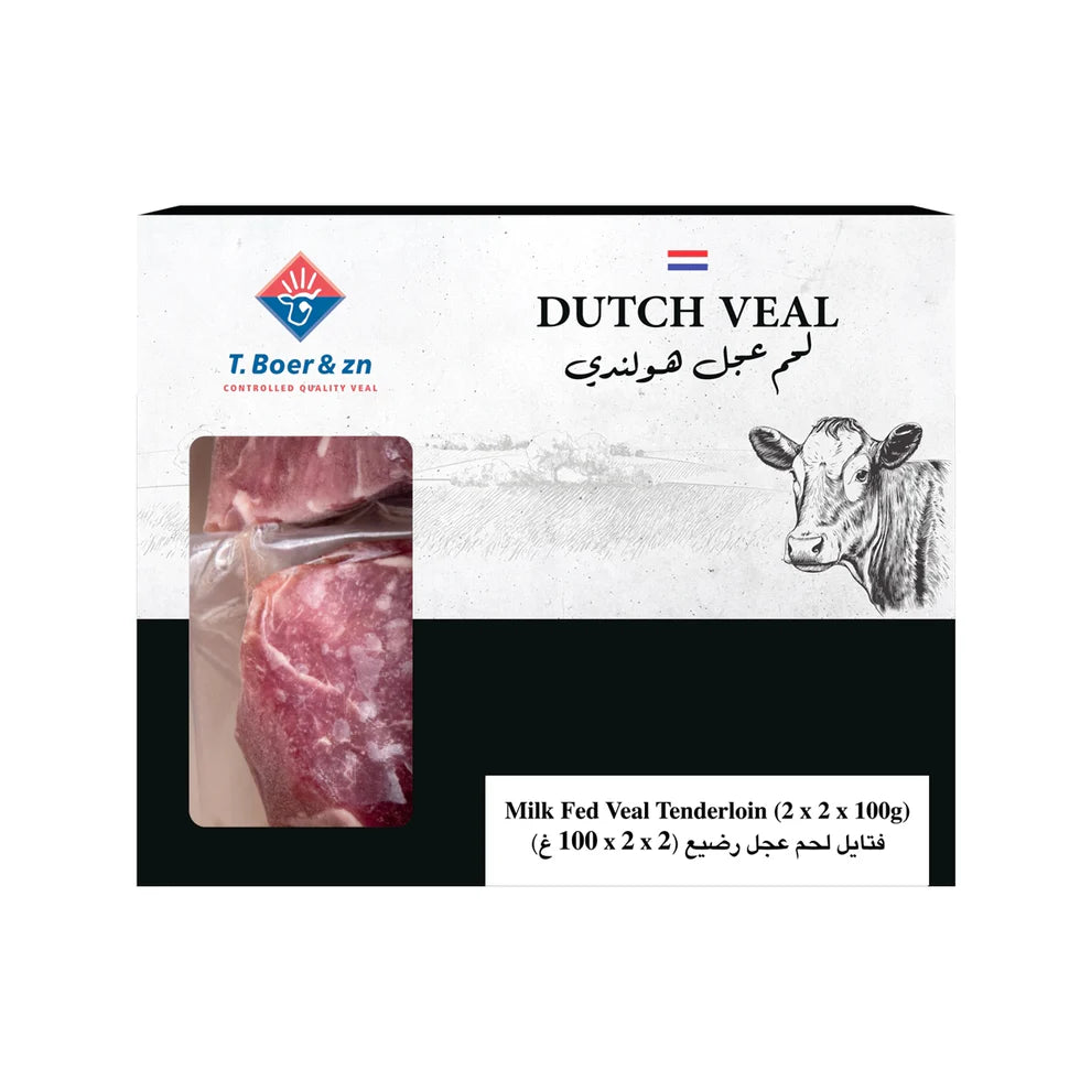 T.Boer & zn Milk Fed Veal Tenderloin (2 x 2 x 100g)