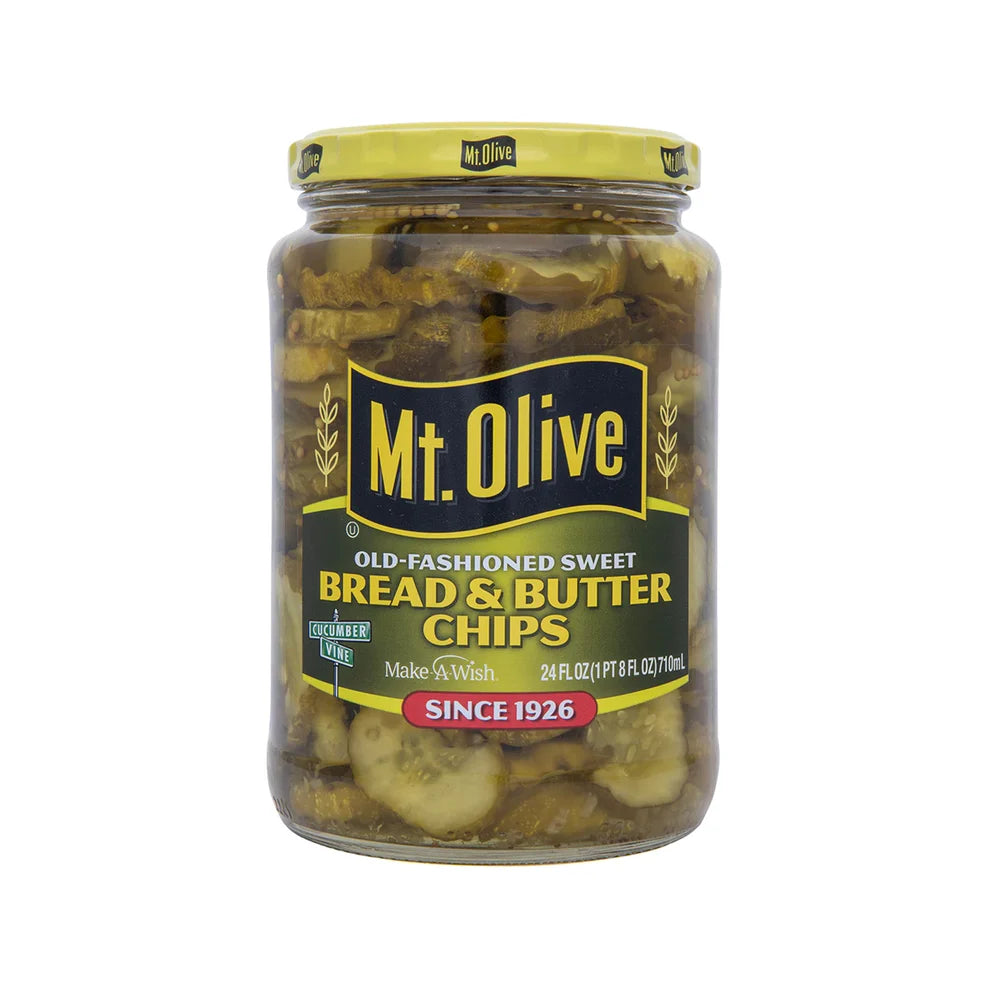 رقائق خبز وزبدة حلوة على الطريقة القديمة من ماونت أوليف (710 مل)