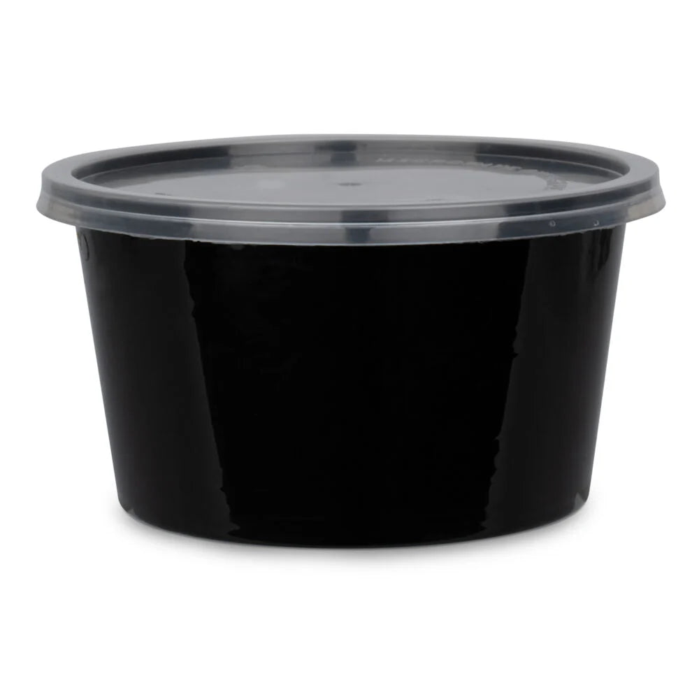 Black Round Micro Container – (450ml)