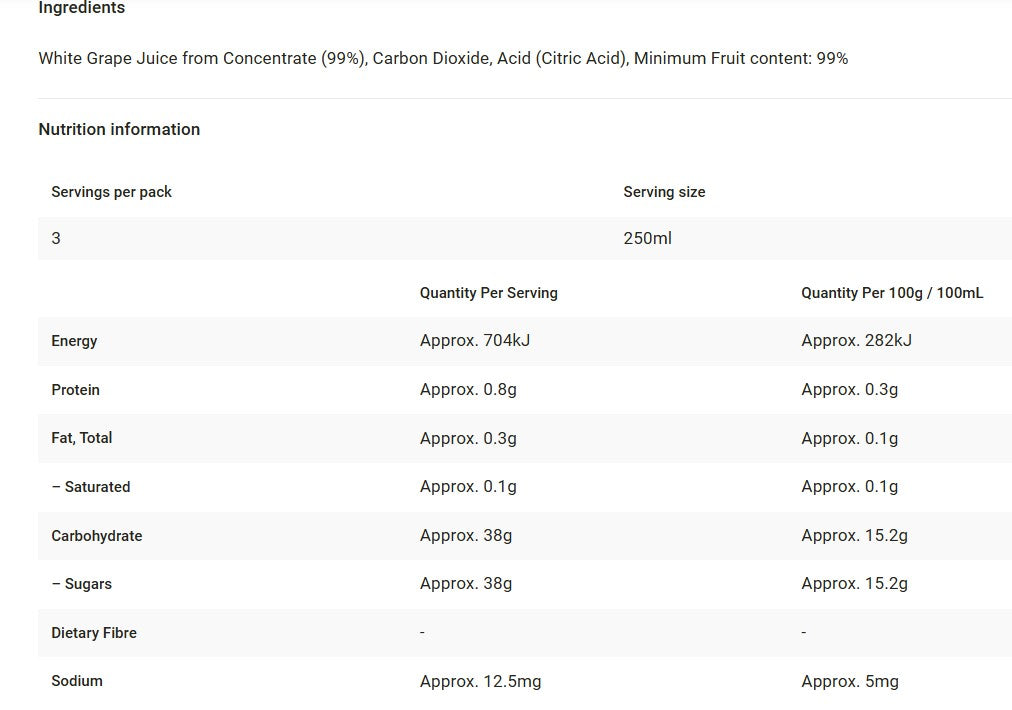 Bel Normande Sparkling White Grape Juice (750ml)