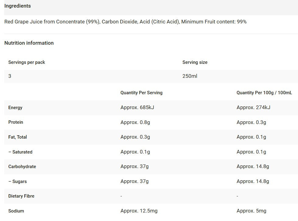 Bel Normande Sparkling Red Grape Juice (750ml)