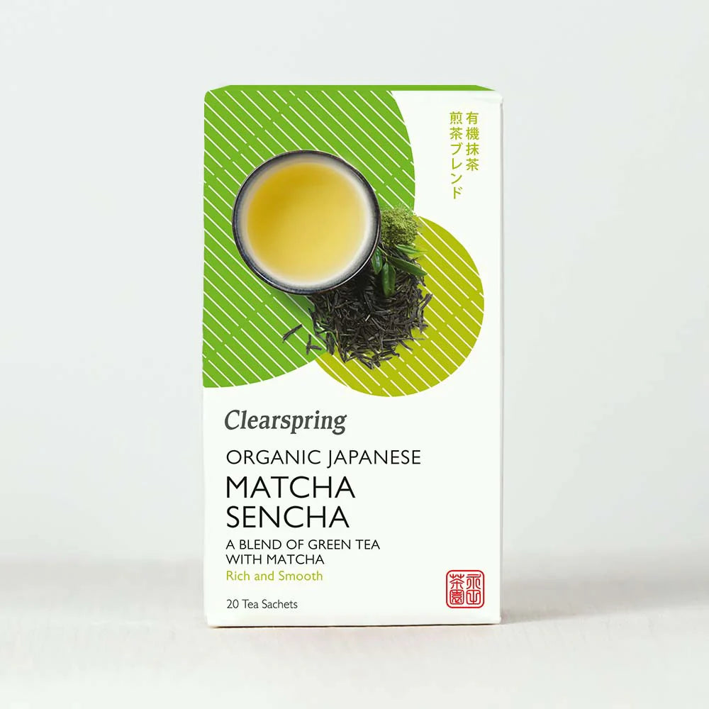 Clearspring Organic Japanese Matcha Sencha (20 Tea Sachets – 36g)