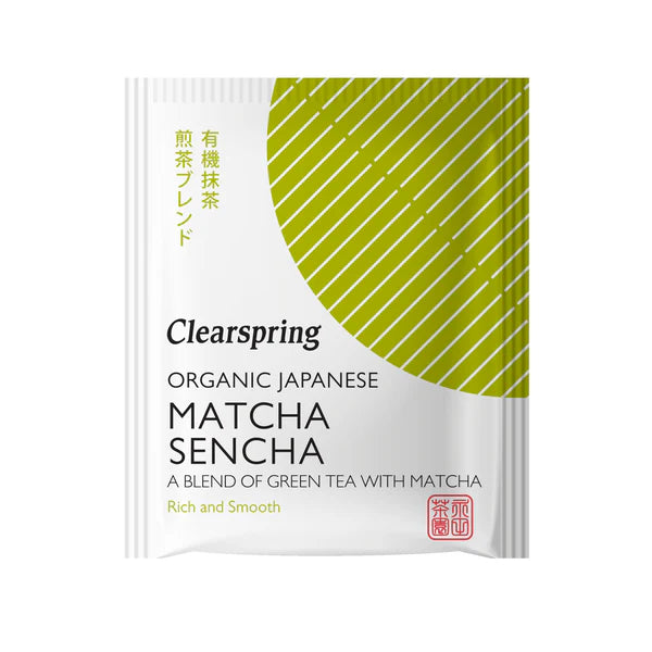 Clearspring Organic Japanese Matcha Sencha (20 Tea Sachets – 36g)