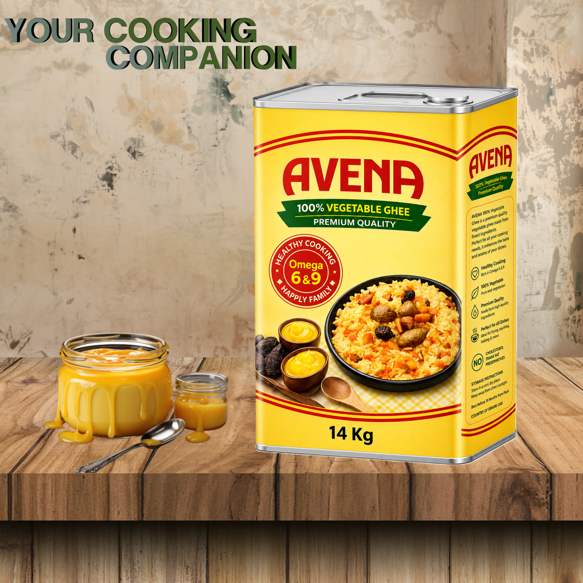 AVENA 100% Vegetable Ghee 14kg