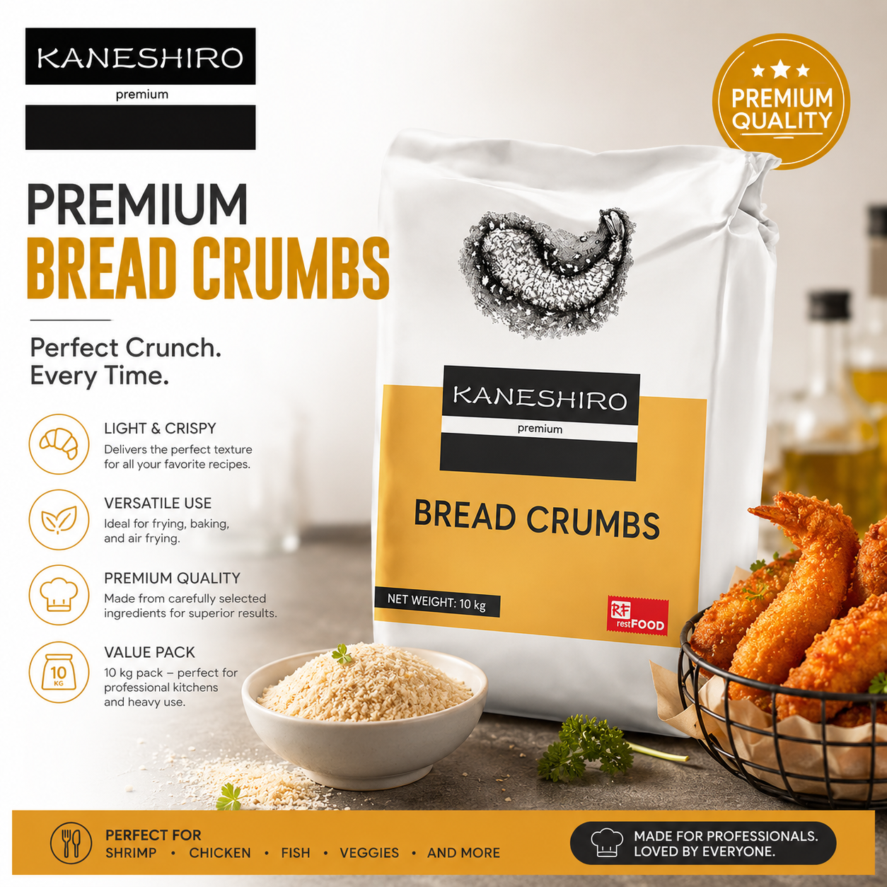 Kaneshiro Premium Panko Breadcrumbs (10 Kg)