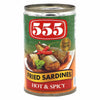 555 Fried Sardines Hot & Spicy (155g)