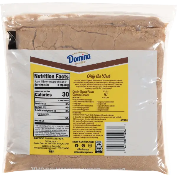 Domino Premium Pure Cane Dark Brown Sugar (907g)