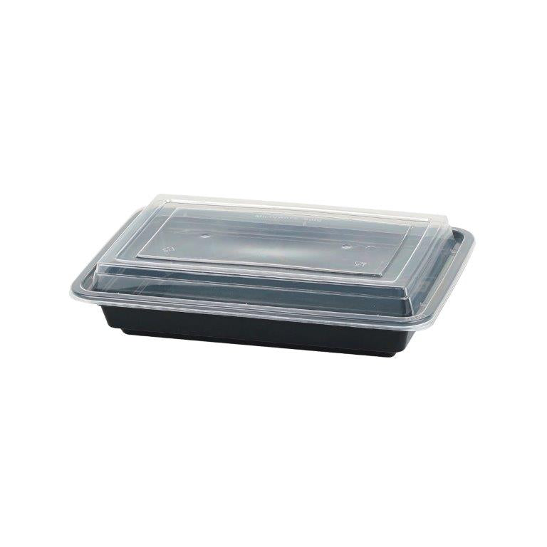 Black Microwaveable Rectangular -(28 Oz)