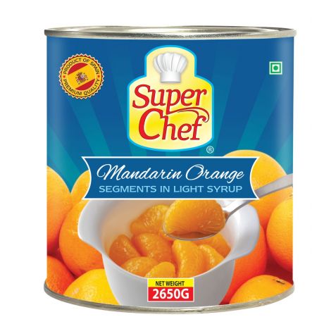 برتقال الماندرين من سوبرشيف في شراب خفيف 2650 غرام