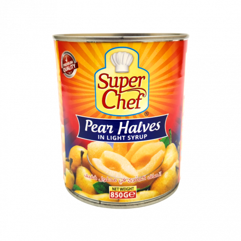 SUPERCHEF PEAR HALVES IN SYRUP 850 GM